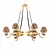 Sleek Glass Ceiling Chandelier 3D model small image 1