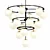 Alluria 36" Weathered Black & Gold Chandelier 3D model small image 1