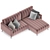 Elegant Corner Sofa: Markful 3D model small image 3