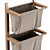 Norrgavel Bag Shelf Set: Scandinavian Storage Solution 3D model small image 2