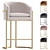 Elegant Velvet and Leather Bar Chair 3D model small image 1