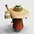 Desert Cowboy Cactus Figurine 3D model small image 3