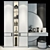 Sleek Hallway Cabinet Set 3D model small image 2