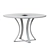 Elegant 48" Travertine Marble Dining Table 3D model small image 2