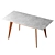 Gray-Marble Dining Table, 120-160cm 3D model small image 3