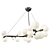 Elegant 27-Light Black Chandelier 3D model small image 2