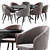  Elegant La Fontain Dining Chair and Astra Table Set 3D model small image 3