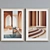 Modern Pool Interior Picture Frame Set 3D model small image 5