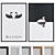 Modern Picture Frame Set with Black Swan Movie Posters 3D model small image 1