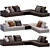 Elegant Hamilton Sofa by Minotti 3D model small image 2