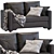 Sleek Bekkseda Leather Sofa 3D model small image 2