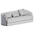 Modern Elegance: Covent 3 Seater Sofa 3D model small image 3