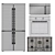 Beko Kitchen Appliance Set: Refrigerator, Cooktop, Wall Oven, Microwave 3D model small image 2