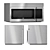 Beko Kitchen Appliance Set: Refrigerator, Cooktop, Wall Oven, Microwave 3D model small image 4