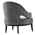 Luxury PERULA Armchair: Elegant and Comfortable 3D model small image 6