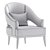 Luxury PERULA Armchair: Elegant and Comfortable 3D model small image 7