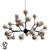 Berry Branch White Ball Chandelier 3D model small image 1