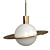 Saturn Pendant Light in Copper 3D model small image 1