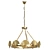 Elegant Brass Monroe Chandelier 3D model small image 2