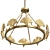 Elegant Brass Monroe Chandelier 3D model small image 4