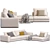 Elegant Hamilton Sofa by Minotti 3D model small image 3