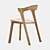 BOK Oak Dining Chair: Contemporary Seating 3D model small image 3