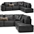 Gamma Sacai: Elegant Designer Sofa 3D model small image 8