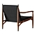 Vintage Frank Kyle Lounge Chair 3D model small image 3