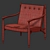 Vintage Frank Kyle Lounge Chair 3D model small image 4