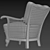 Cozy Wicker Armchair 3D model small image 5