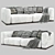 Modern Lario Flexform Double Sofa 3D model small image 1