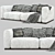 Modern Lario Flexform Double Sofa 3D model small image 2