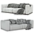 Modern Lario Flexform Double Sofa 3D model small image 6