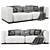 Modern Lario Flexform Double Sofa 3D model small image 7