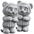 Roaring Tiger Cubs - 3D Model 3D model small image 7