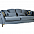 Annette Foldable Velvet Sofa 3D model small image 2