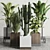 163-Piece Plant Box: Wooden & Concrete Indoor/Outdoor Vase Collection 3D model small image 2
