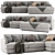 Modern West Elm Haven Double Wide Sofa 3D model small image 1