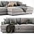 Modern West Elm Haven Double Wide Sofa 3D model small image 2