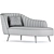 Luxurious Baxton Kailyn Chaise Lounge 3D model small image 3