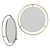 Sleek Round Wall Mirror 3D model small image 1