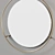 Sleek Round Wall Mirror 3D model small image 3