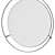 Sleek Round Wall Mirror 3D model small image 4