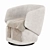 Modern Swivel Chair: Crescent Comfort 3D model small image 2