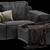 Elegant Designer Sofa for Modern Interiors 3D model small image 5