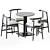 Elegant Dining Set: Plinto Table & Emilia Chair 3D model small image 1