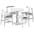 Elegant Dining Set: Plinto Table & Emilia Chair 3D model small image 2