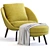 Minotti Lido Chair: Contemporary Elegance 3D model small image 1