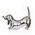 Elegant Durbin Dog Sculpture 3D model small image 3