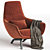 Luxury Ermes Armchair: Elegant Comfort in 2017 3D model small image 1